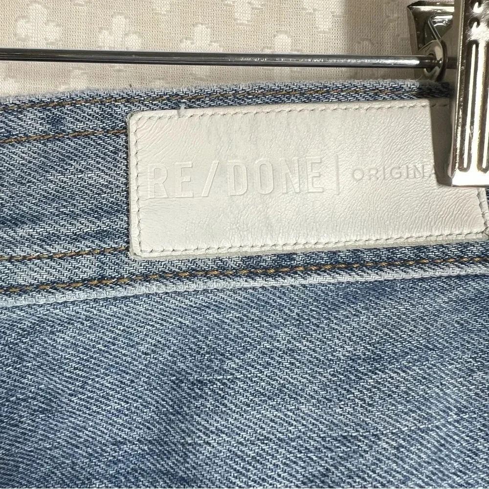 REDONE Originals High Rise Wide Leg Cuffed Hem‎ Jeans